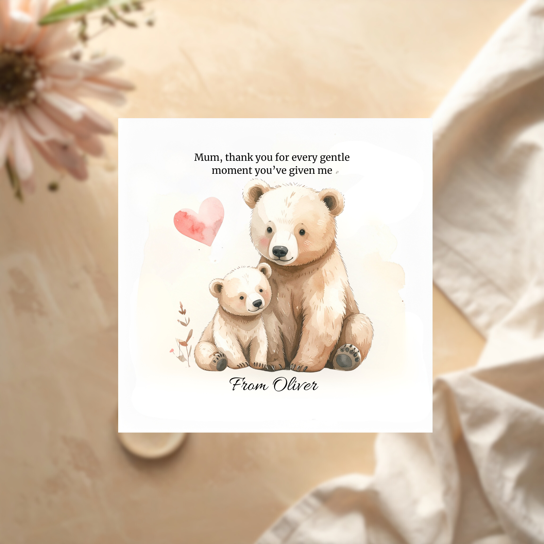 Family Greeting Card, Mum Card, Dad Card, Grandma Card, Grandpa Card, Daughter