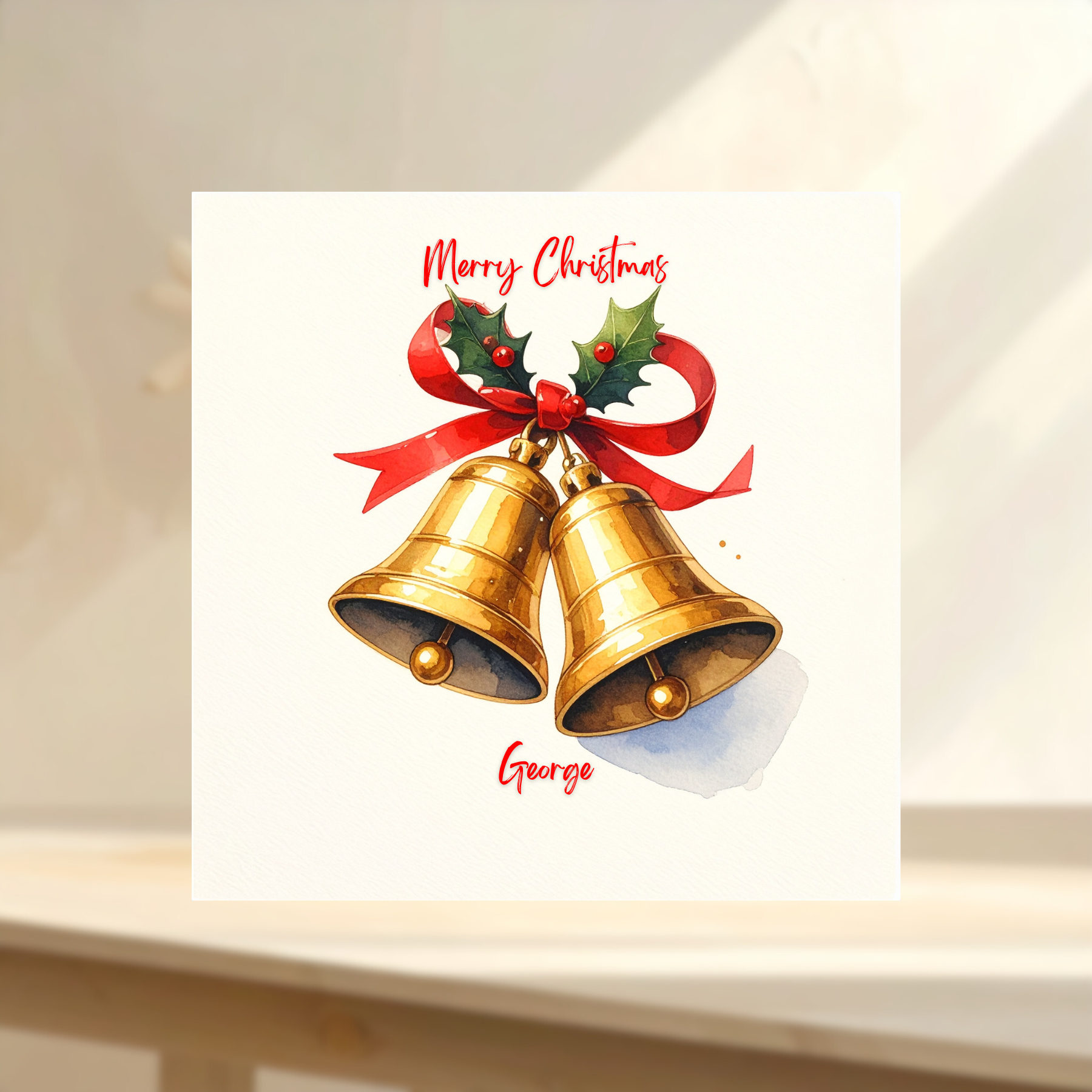 Christmas Card for Parents, Kids, Couples, Grandparents, Cute Holiday Greeting, Personalised Xmas Message, Funny Winter Card