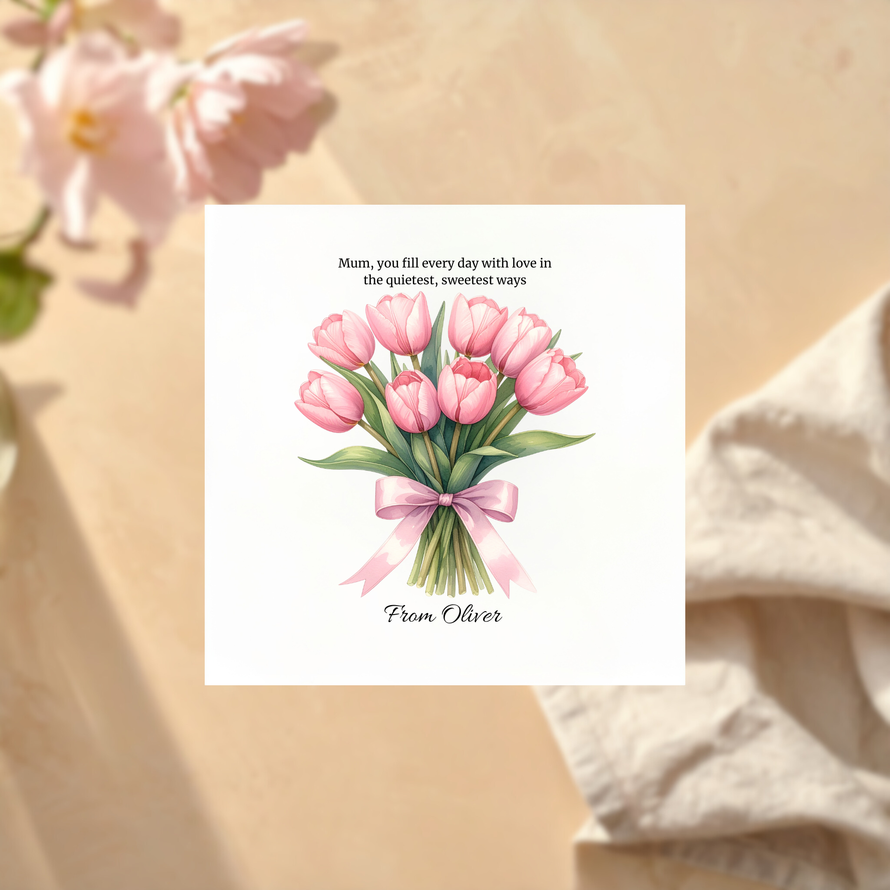 Family Message Card, Sweet Family Card, Mum Card, Dad Card, Grandma Card