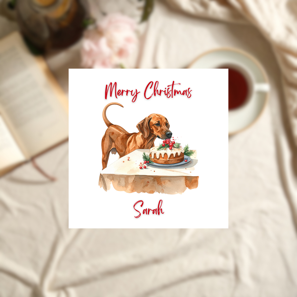 Dog Mum Christmas Card Personalised Festive Gift From Pet Puppy Or Dog