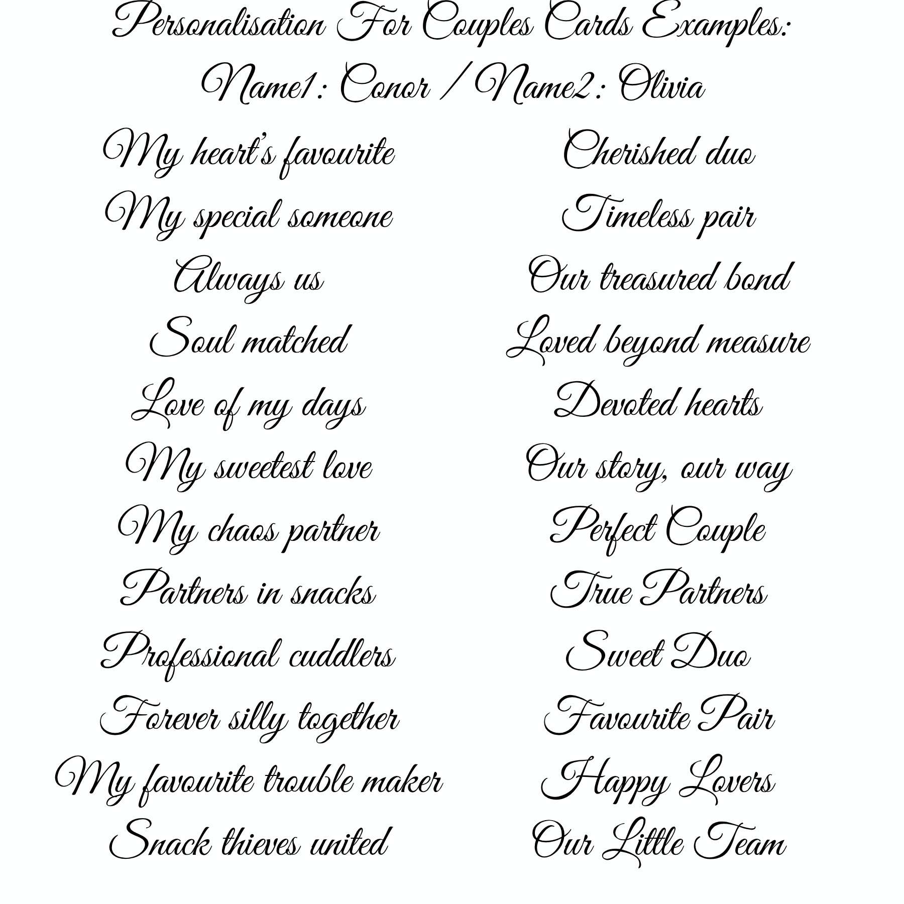 Christmas Card For Couple Personalised Winter Love Card For Partners