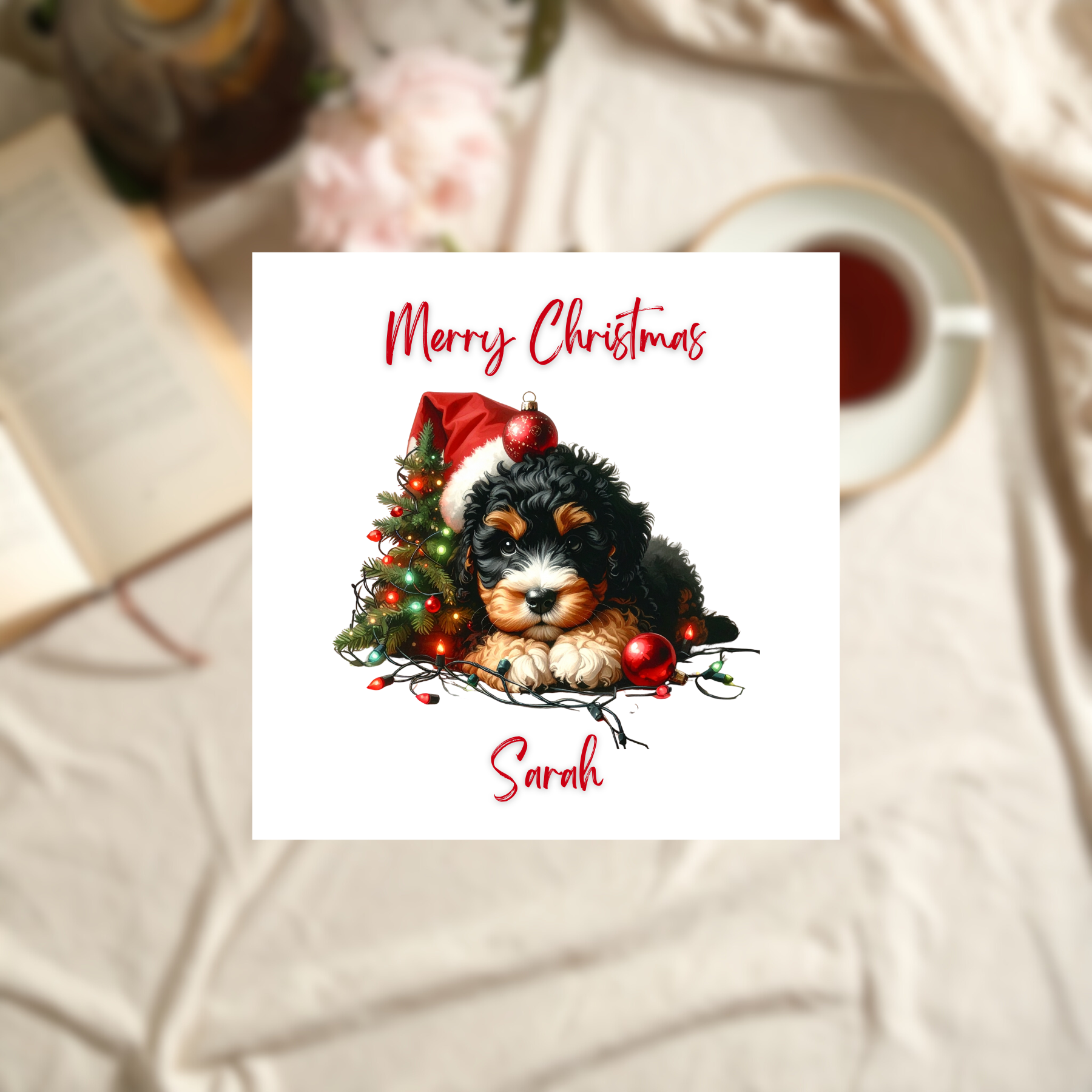 Dog Dad Christmas Card Funny Personalised Gift From Pet For Him Or Friend