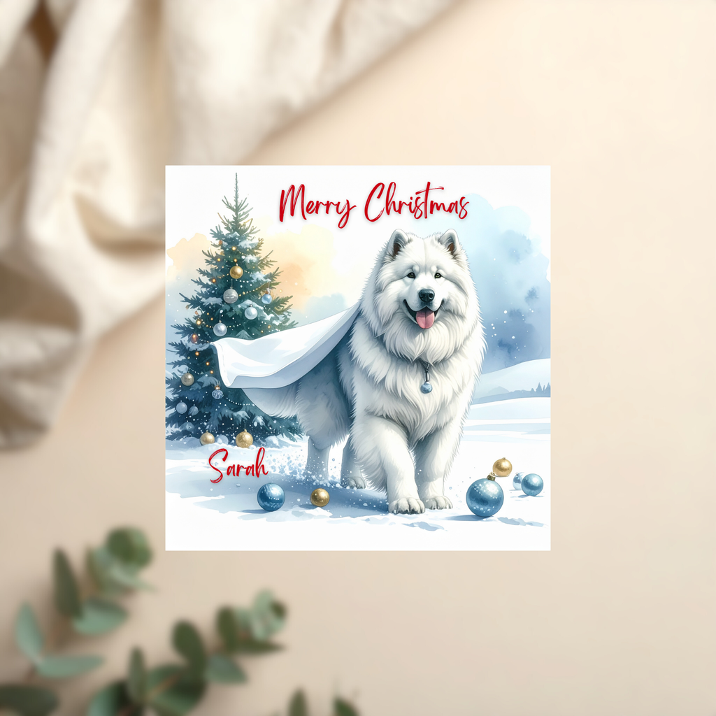 Custom Dog Xmas Greeting Card Gift For Mum Dad Pet Fan Or Animal Lover