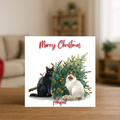 Christmas Card For Children Personalised Son Cat Pet Card Winter Style