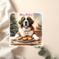 Cute Dog Christmas Card, Puppy Winter Greeting, Personalised Pet Xmas Card, Mom