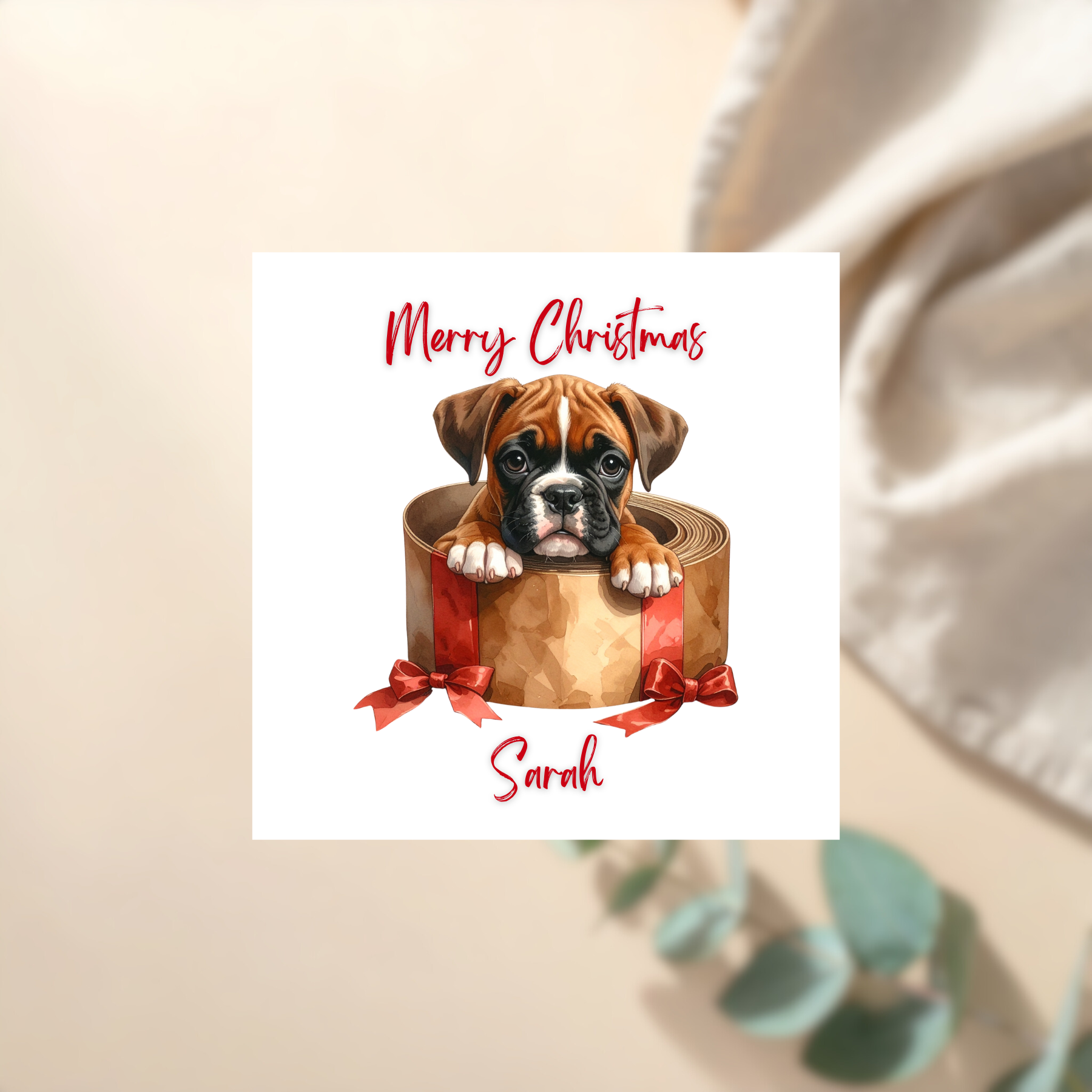 Dog Dad Xmas Card Personalised Holiday Gift From Pet Funny And Sweet