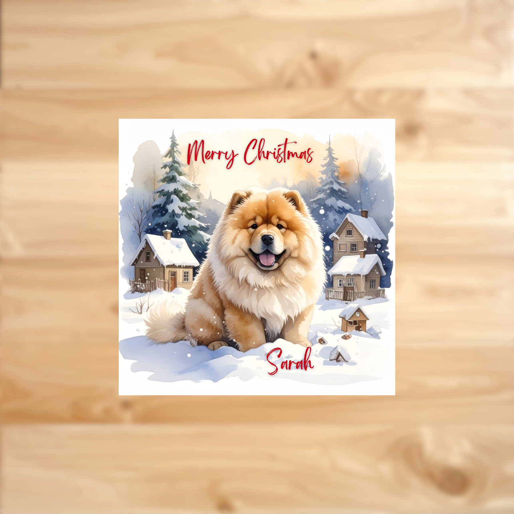 Dog Christmas Card Gift For Mum Dad Kids Family Pet Owners Or Dog Lovers