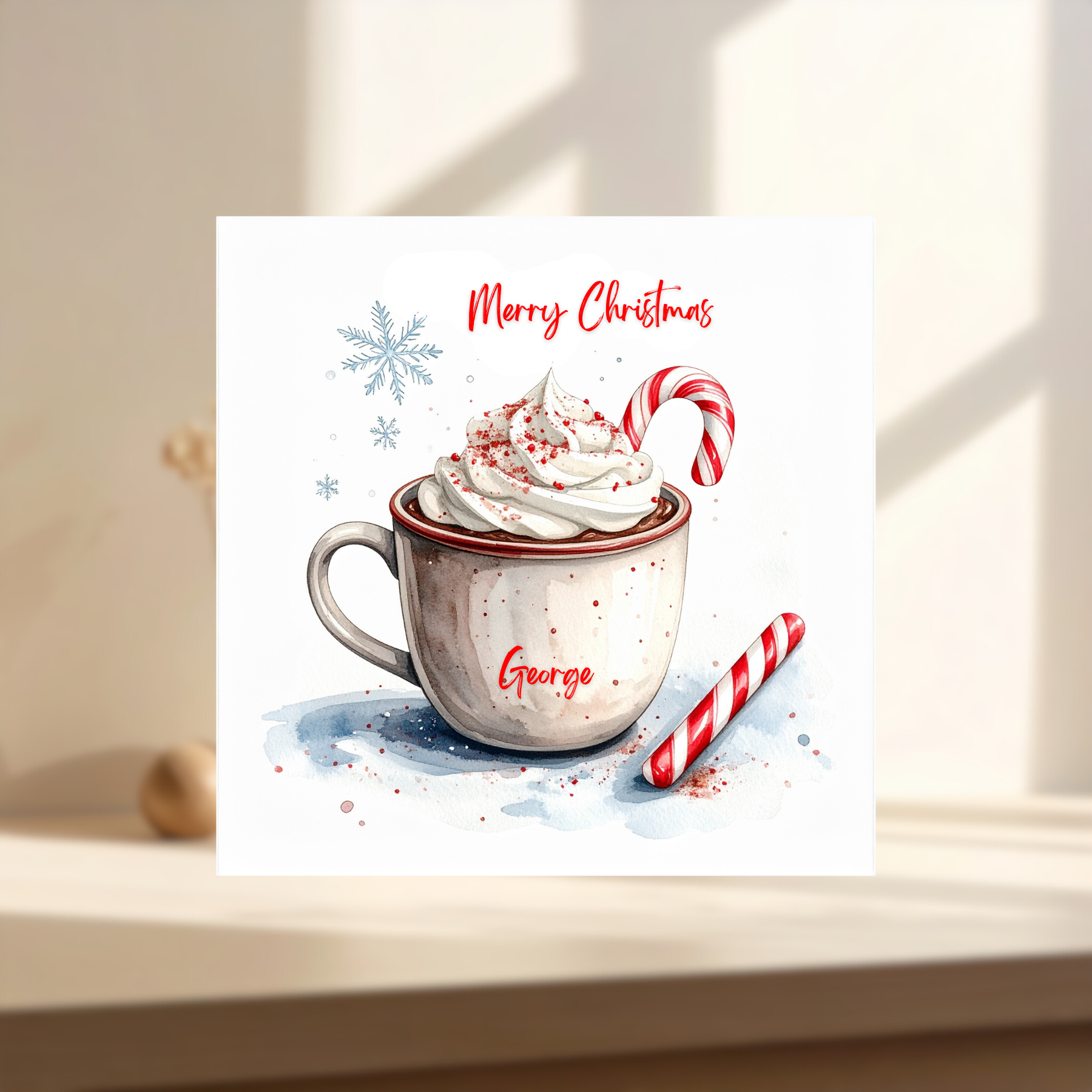 Christmas Card Family Edition, Personalised Greeting for Mum Dad Kids Couple, Cute Funny Holiday Design for Xmas Cheer