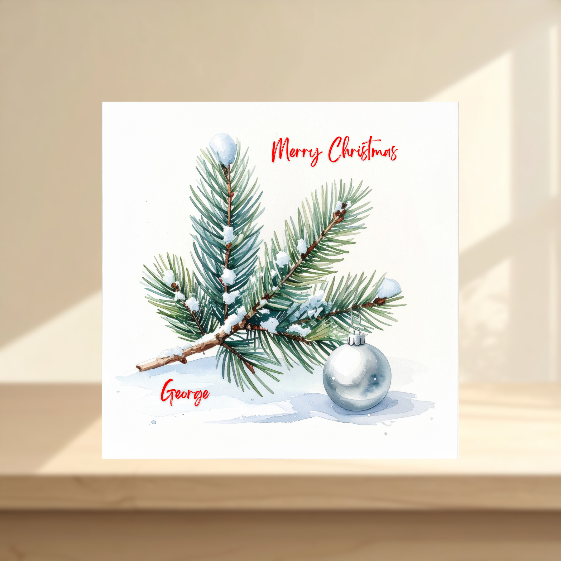 Cute Christmas Card for Family, Mum, Dad, Children, Personalised Holiday Card for Festive Cheer, Funny Winter Greeting