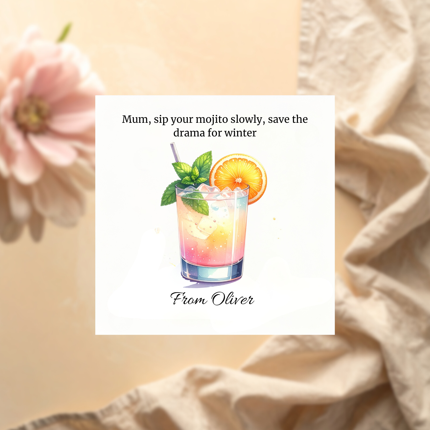 Family Message Card, Sweet Family Card, Mum Card, Dad Card, Grandma Card